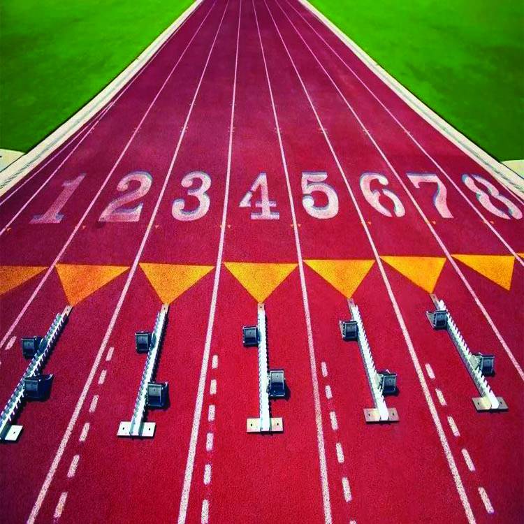 混合塑膠顆粒跑道施工 13mm規(guī)格運(yùn)動(dòng)場(chǎng)面層鋪設(shè)