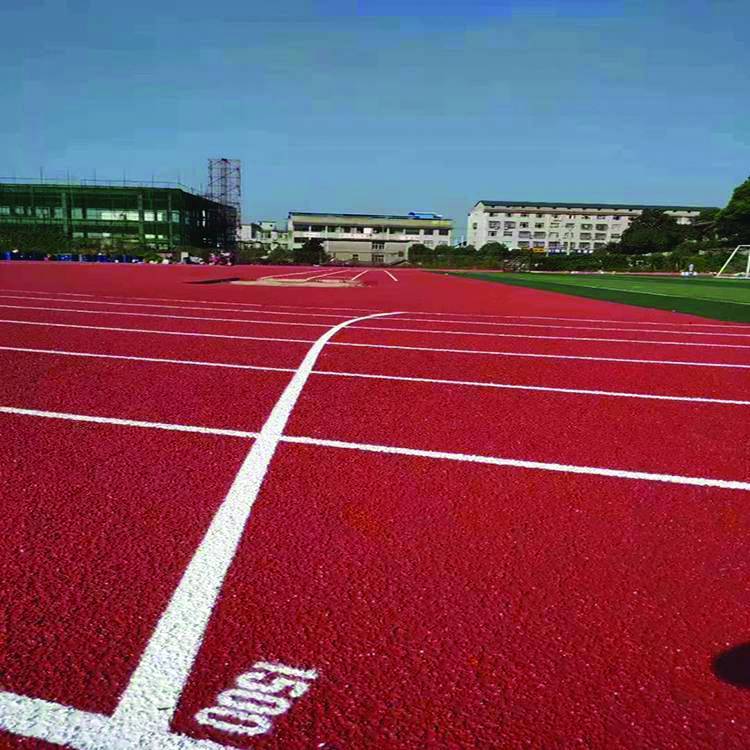 海尼供應(yīng)透氣性橡膠顆粒跑道施工 水性硅PU運(yùn)動(dòng)球場(chǎng)鋪設(shè)