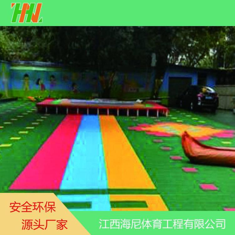 彩色顆粒EPDM兒童塑膠場(chǎng)地鋪設(shè) 彈性非常好 具有強(qiáng)韌的彈性層面