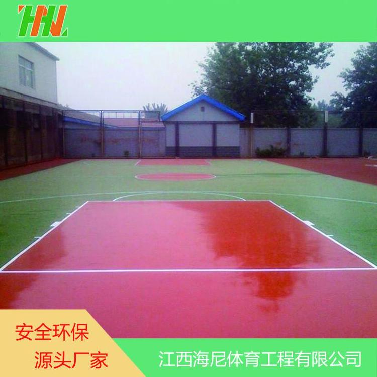 海尼承接硅PU籃球場地坪漆施工 打造健康運動場地