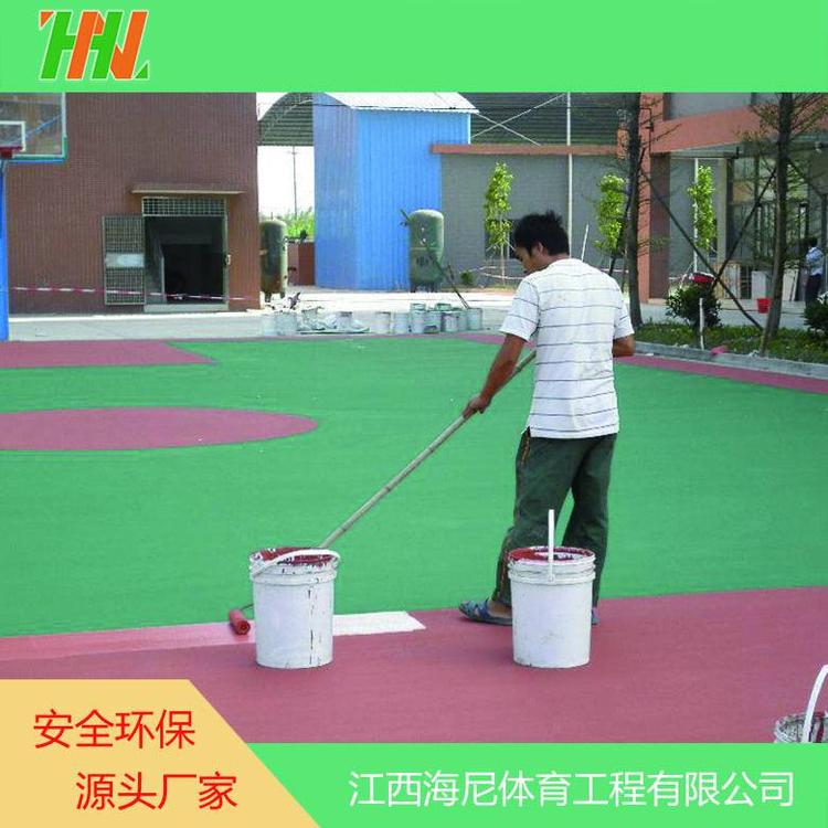 海尼承接硬地丙烯酸籃球場施工 彈性良好 不易開裂