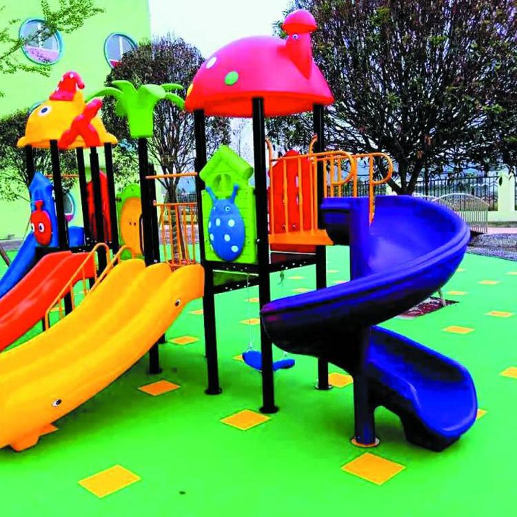 小區(qū)進口塑膠滑梯組合器材 適用于兒童 鉆 爬 滑